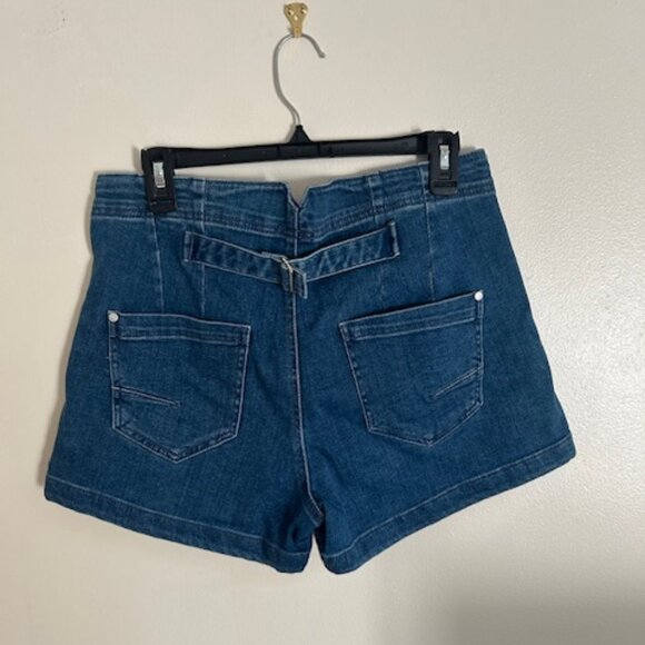 NWT Pilcro Anthropologie- The Kit High-Rise Blue Utility Shorts- Size 31 - Picture 7 of 8